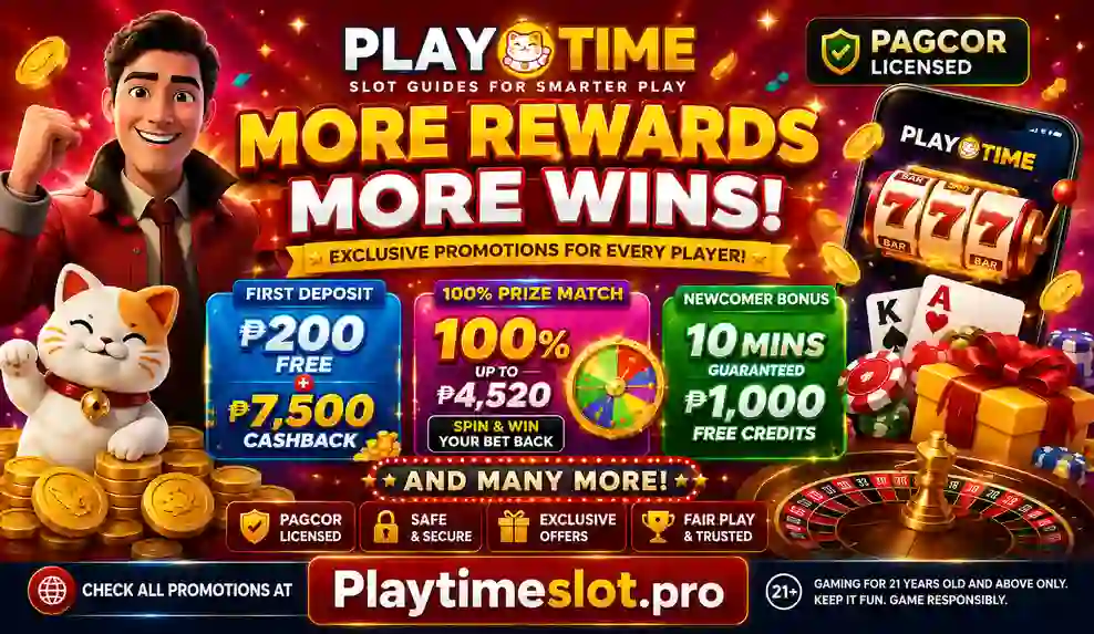 Playtime Slot Welcome Bonus Guide promotion